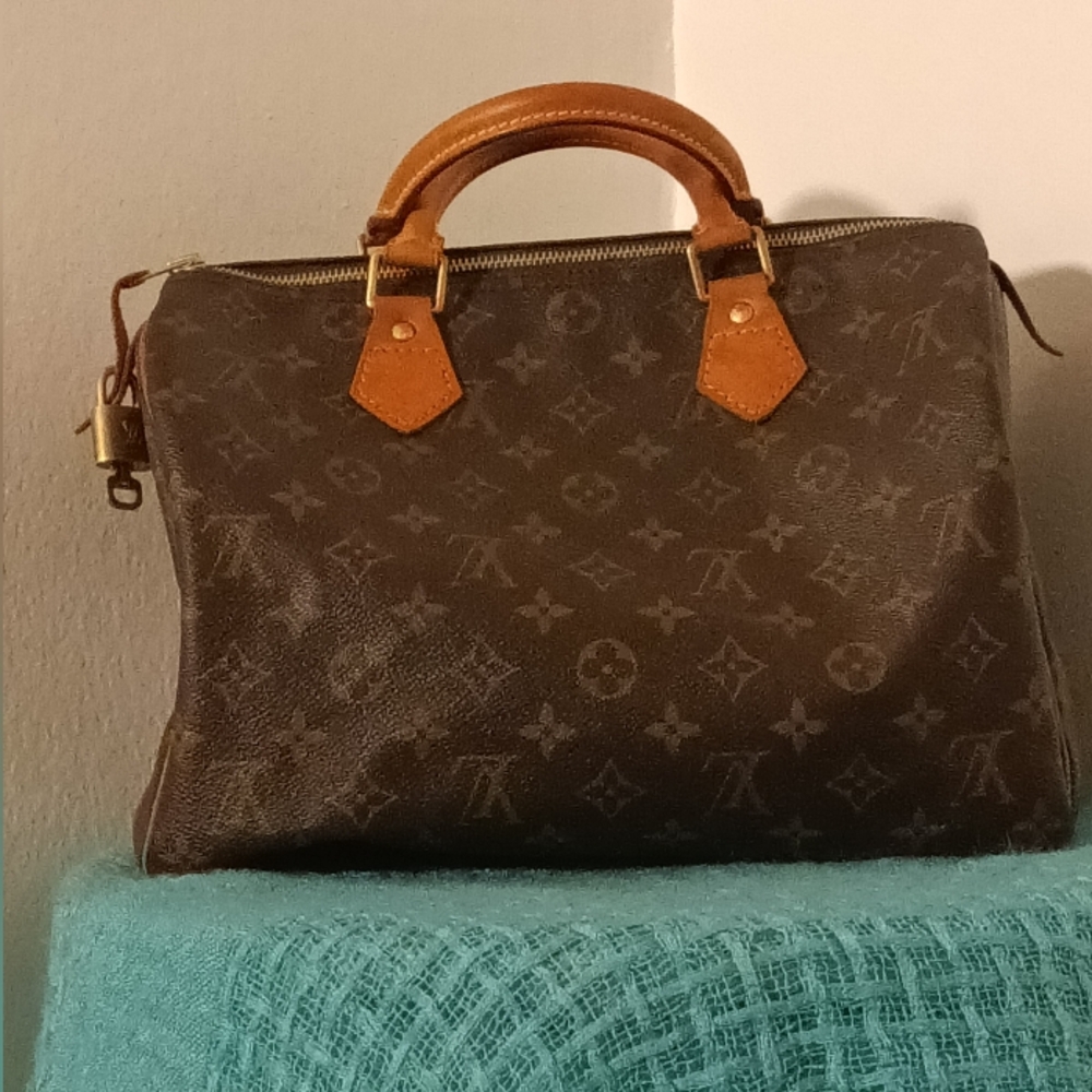 Chic đź’– Authentic LV Speedy 30 Brown Monogram Coated Canvas Classic Bag, EUC - Picture 7 of 16